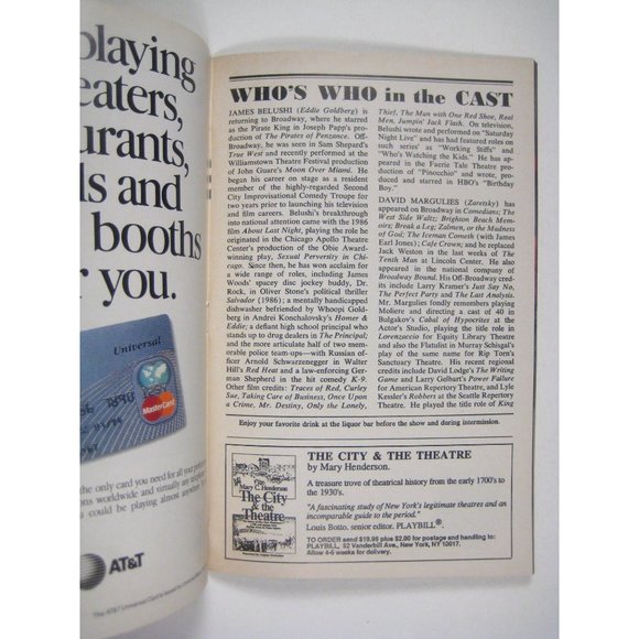 Conversations with My Father Playbill James Belushi February 1993 Margulies - Picture 4 of 7